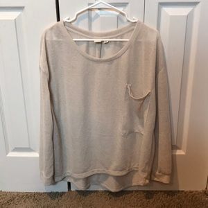 Cream long sleeve shirt